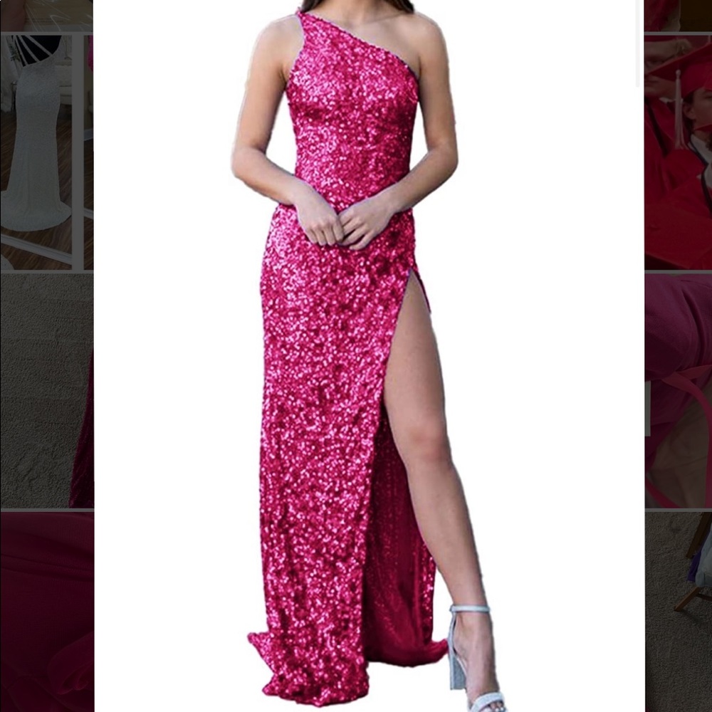 BRAND NEW HOT PINK PROM DRESS